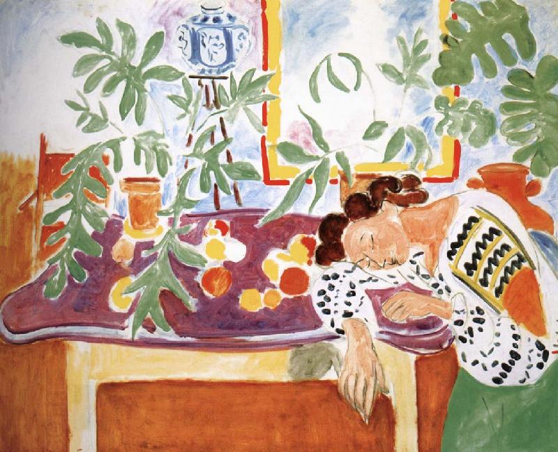 Henri Matisse Still life with sleeping woman